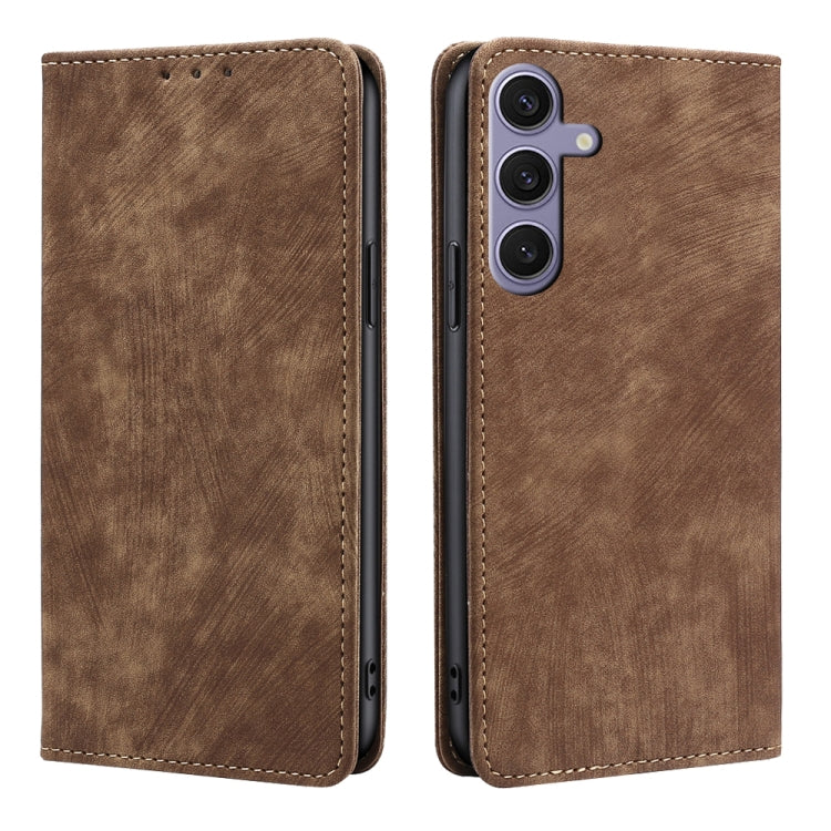RFID Anti-theft Brush Magnetic Leather Phone Case