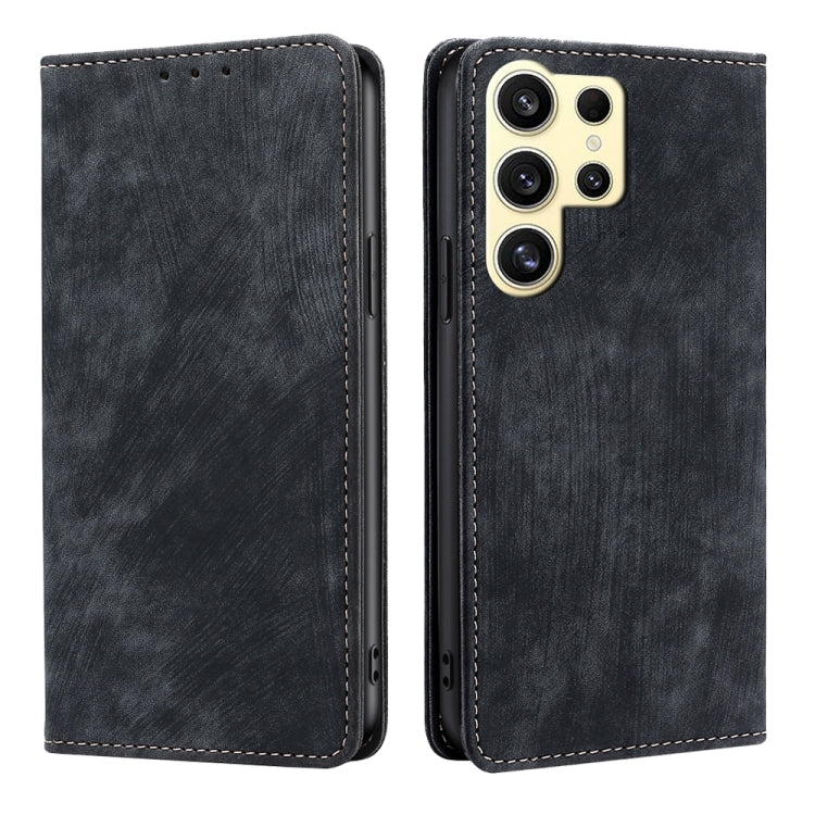RFID Anti-theft Brush Magnetic Leather Phone Case