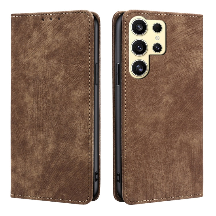 RFID Anti-theft Brush Magnetic Leather Phone Case