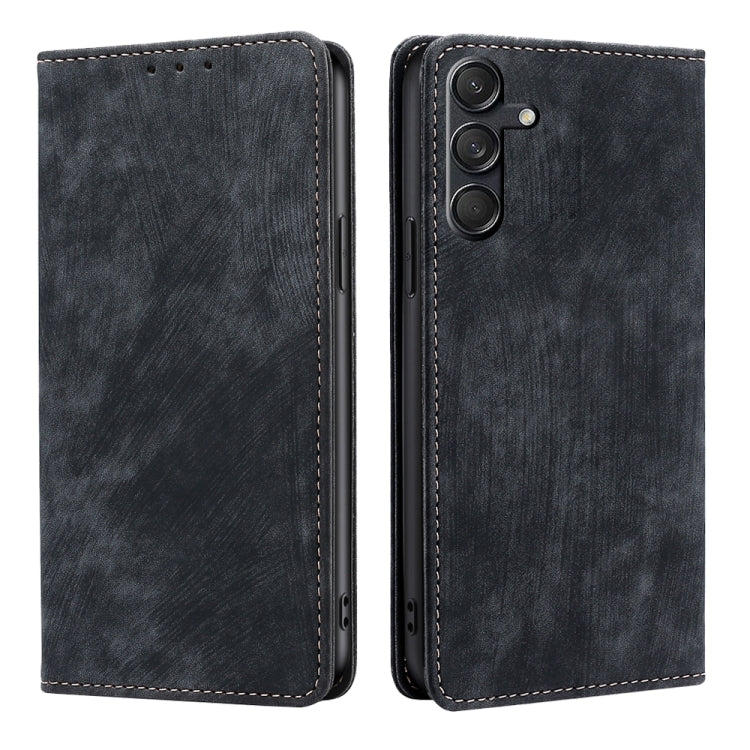 RFID Anti-theft Brush Magnetic Leather Phone Case