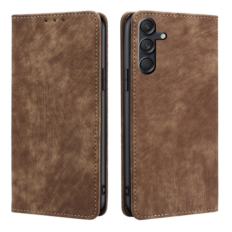 RFID Anti-theft Brush Magnetic Leather Phone Case