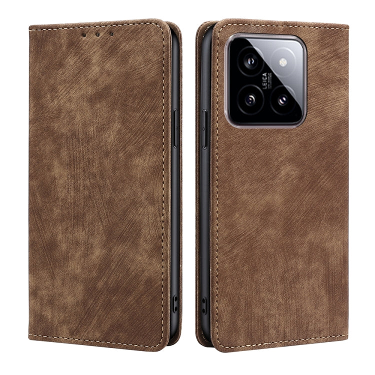 RFID Anti-theft Brush Magnetic Leather Phone Case