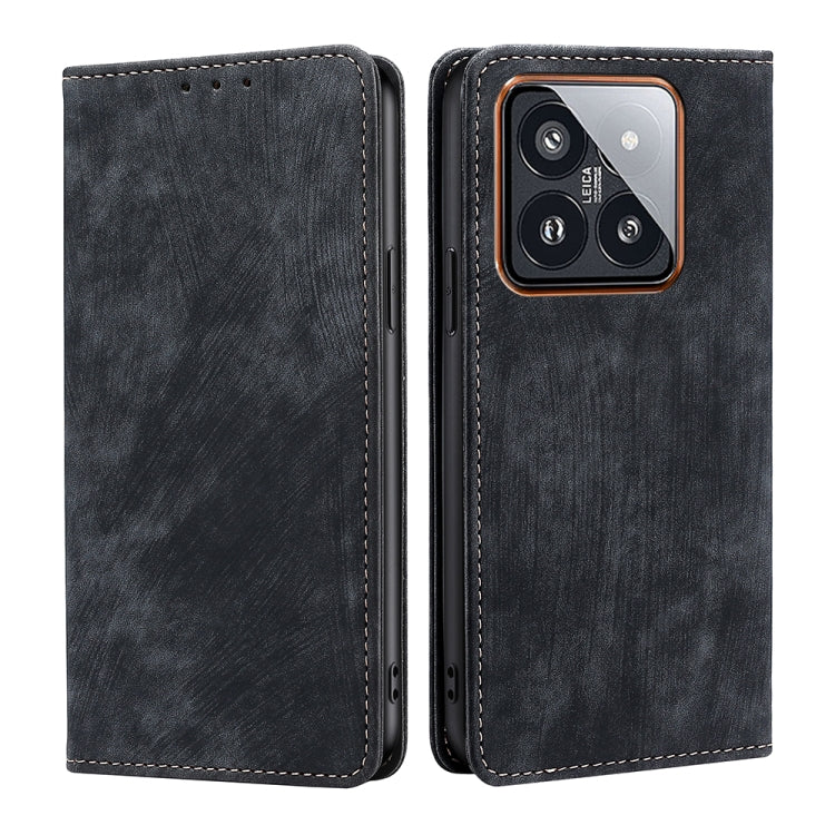 RFID Anti-theft Brush Magnetic Leather Phone Case