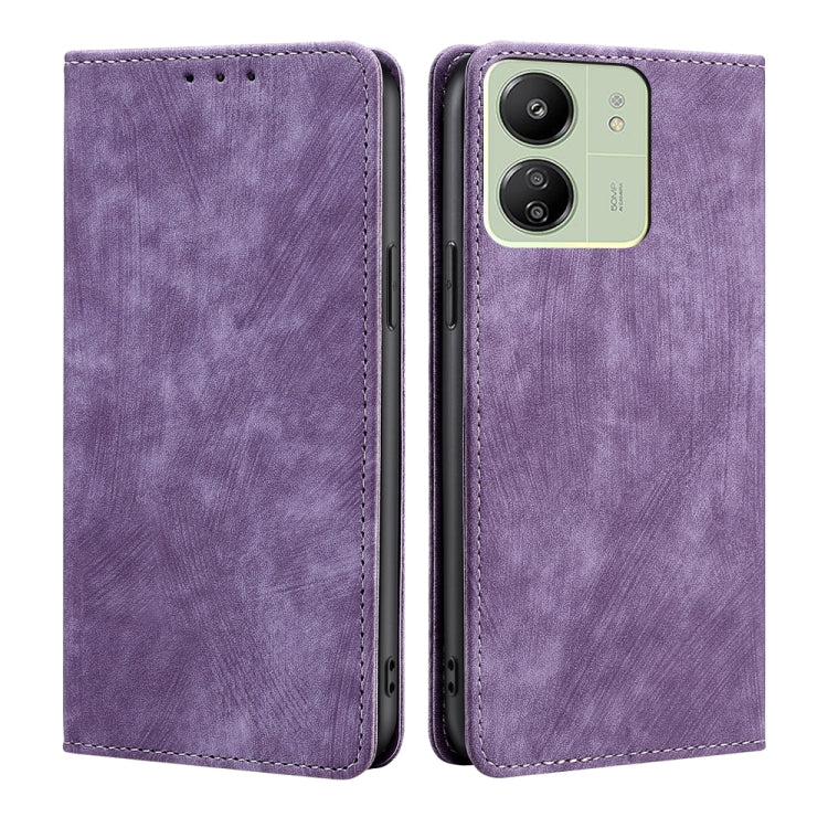 RFID Anti-theft Brush Magnetic Leather Phone Case