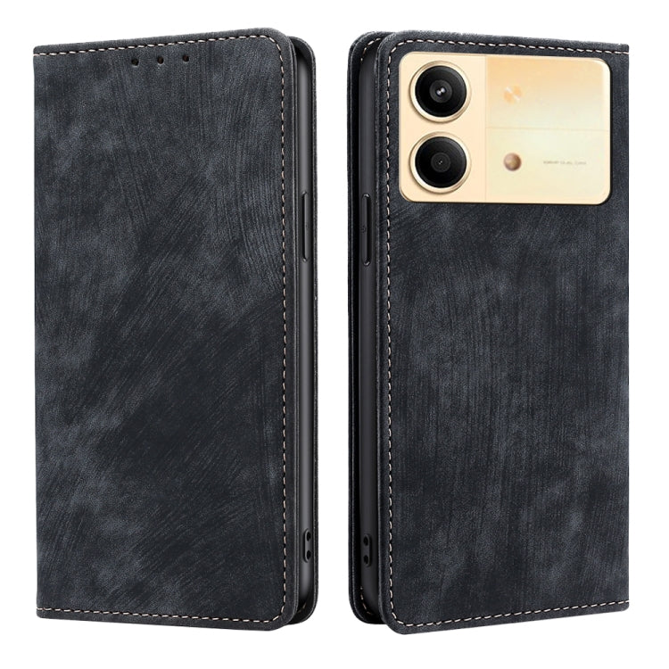 RFID Anti-theft Brush Magnetic Leather Phone Case