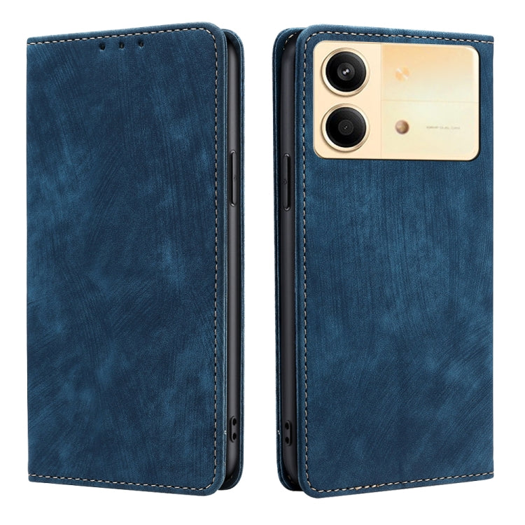 RFID Anti-theft Brush Magnetic Leather Phone Case
