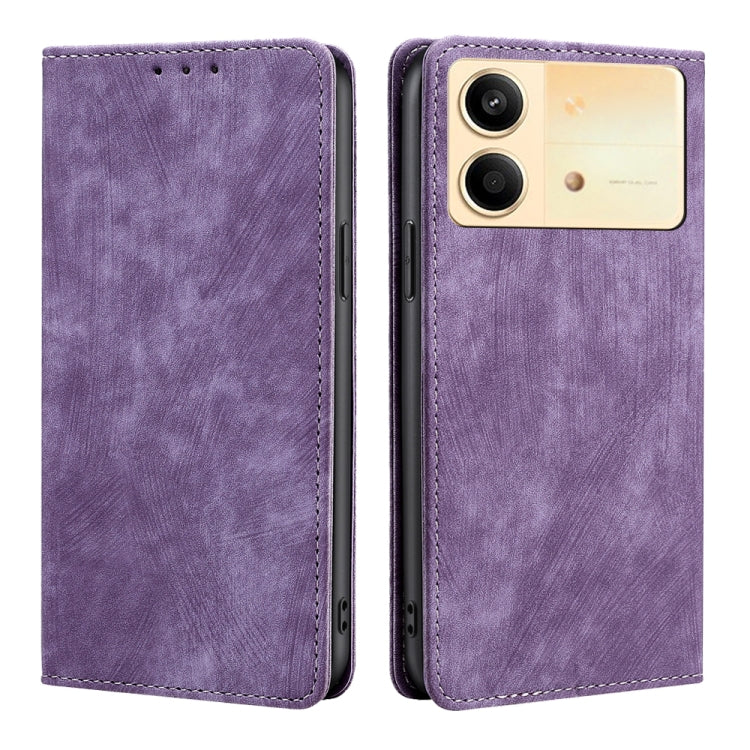 RFID Anti-theft Brush Magnetic Leather Phone Case