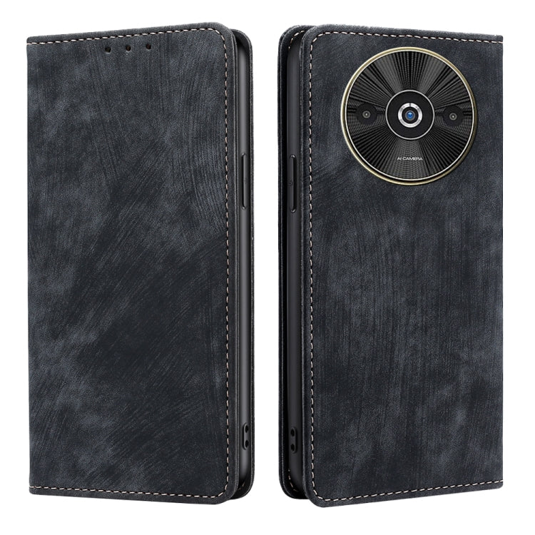 RFID Anti-theft Brush Magnetic Leather Phone Case