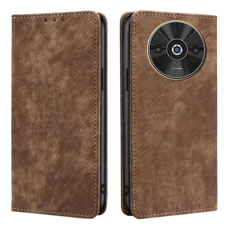 RFID Anti-theft Brush Magnetic Leather Phone Case
