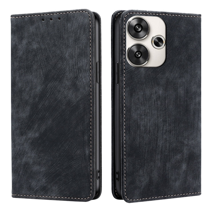 RFID Anti-theft Brush Magnetic Leather Phone Case