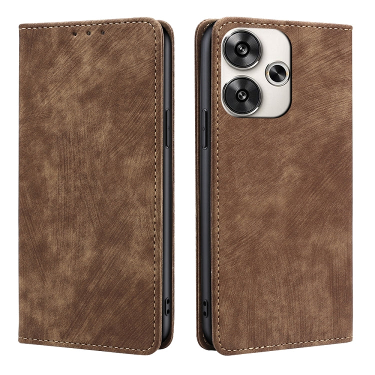 RFID Anti-theft Brush Magnetic Leather Phone Case