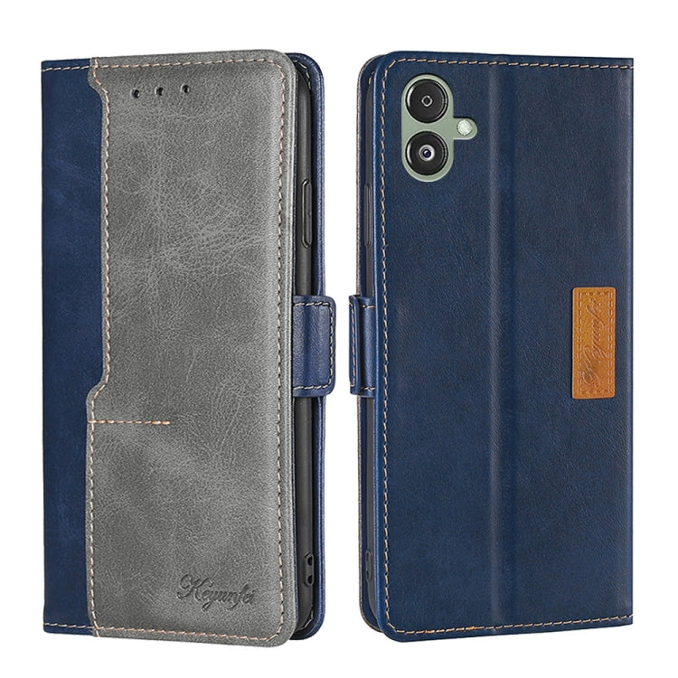 Contrast Color Side Buckle Leather Phone Case