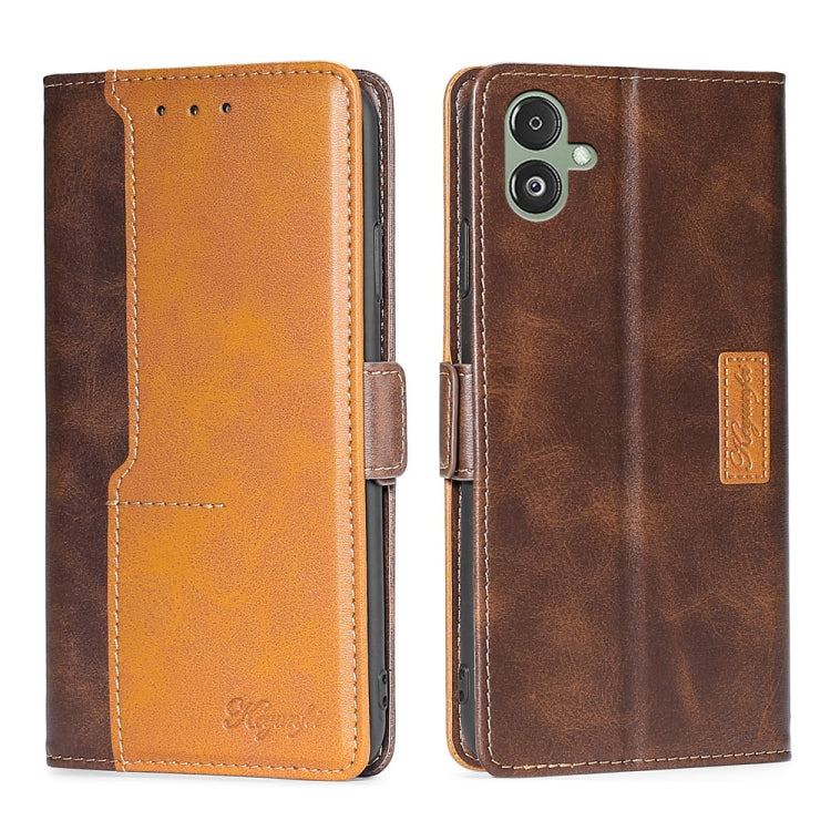 Contrast Color Side Buckle Leather Phone Case