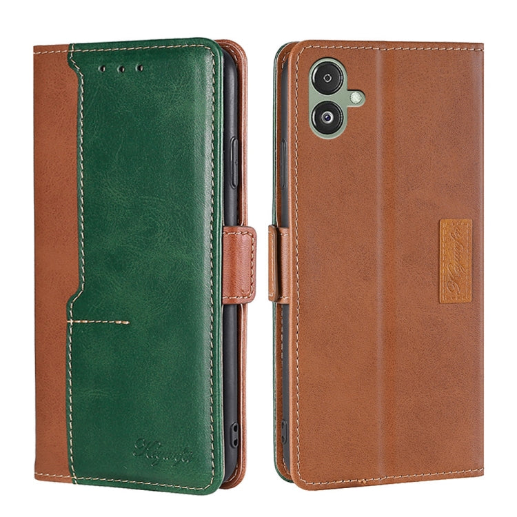 Contrast Color Side Buckle Leather Phone Case