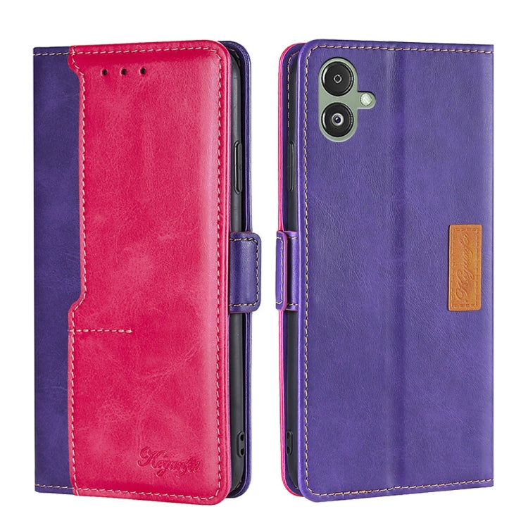 Contrast Color Side Buckle Leather Phone Case
