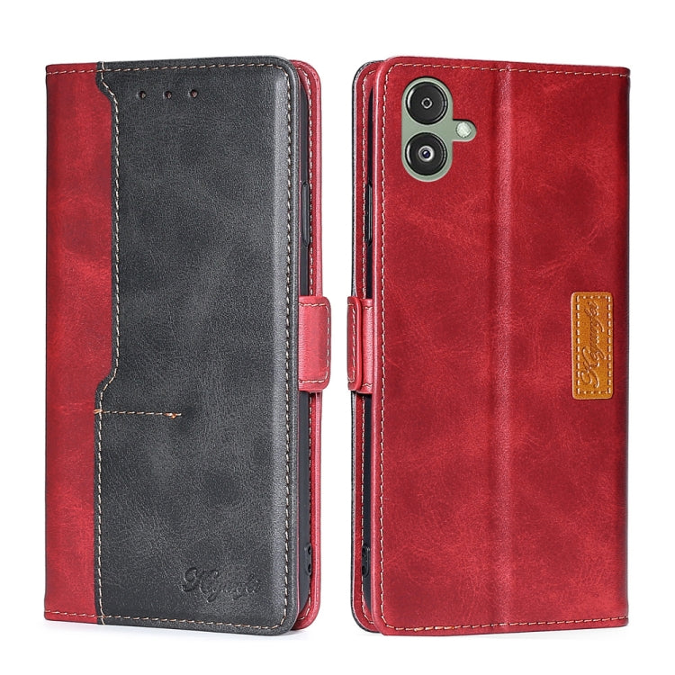 Contrast Color Side Buckle Leather Phone Case