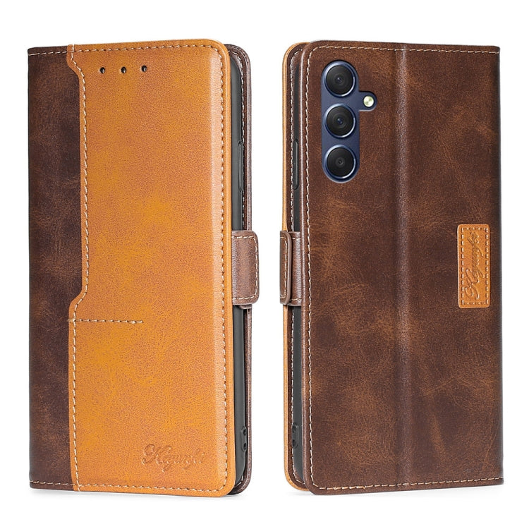Contrast Color Side Buckle Leather Phone Case