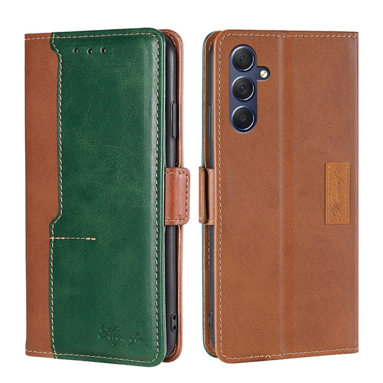 Contrast Color Side Buckle Leather Phone Case