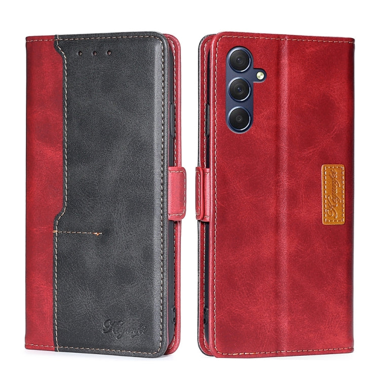 Contrast Color Side Buckle Leather Phone Case
