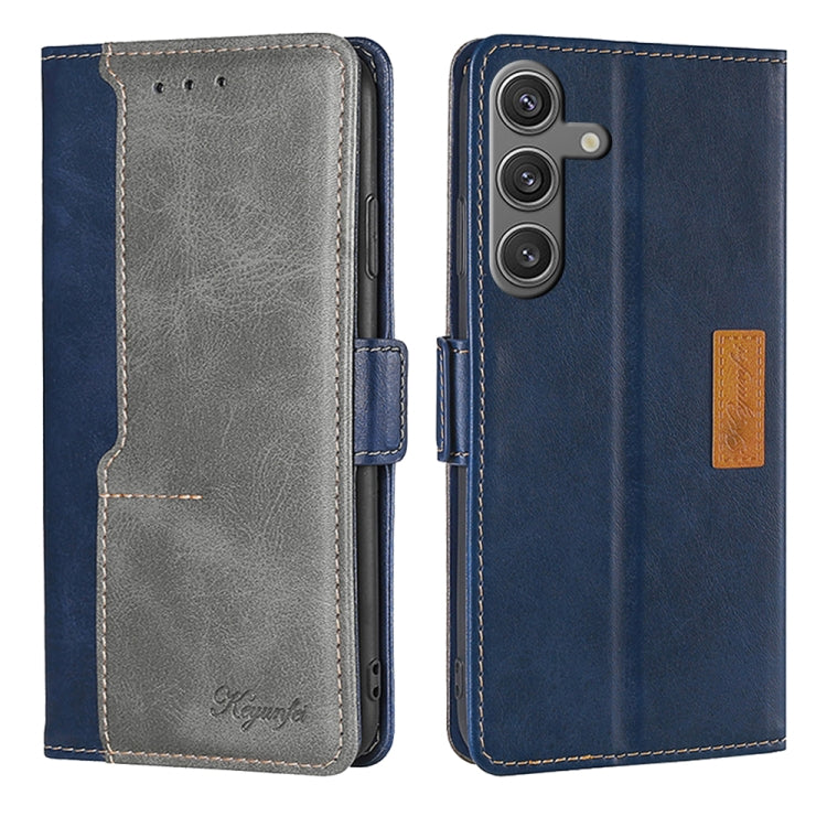 Contrast Color Side Buckle Leather Phone Case