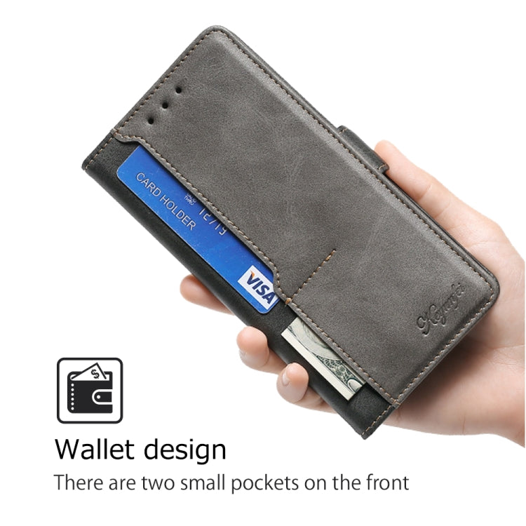 Contrast Color Side Buckle Leather Phone Case