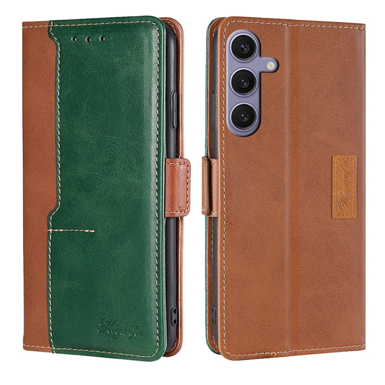 Contrast Color Side Buckle Leather Phone Case
