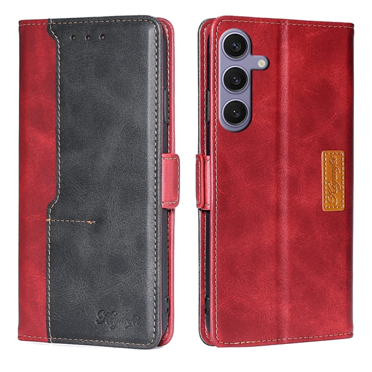 Contrast Color Side Buckle Leather Phone Case