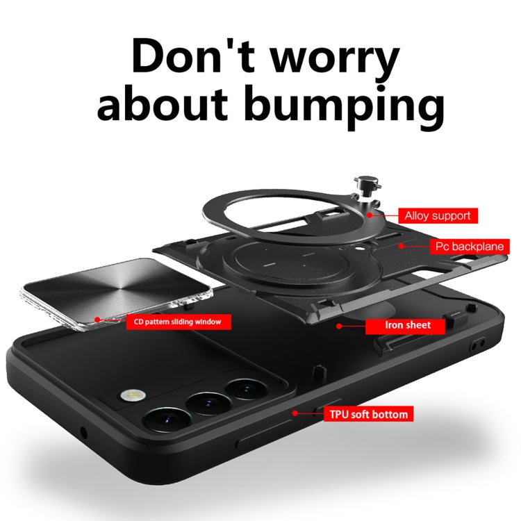 CD Texture Sliding Camshield Magnetic Holder Phone Case, For Samsung Galaxy S22 5G, For Samsung Galaxy A13 5G, For Samsung Galaxy A03s, For Samsung Galaxy A53