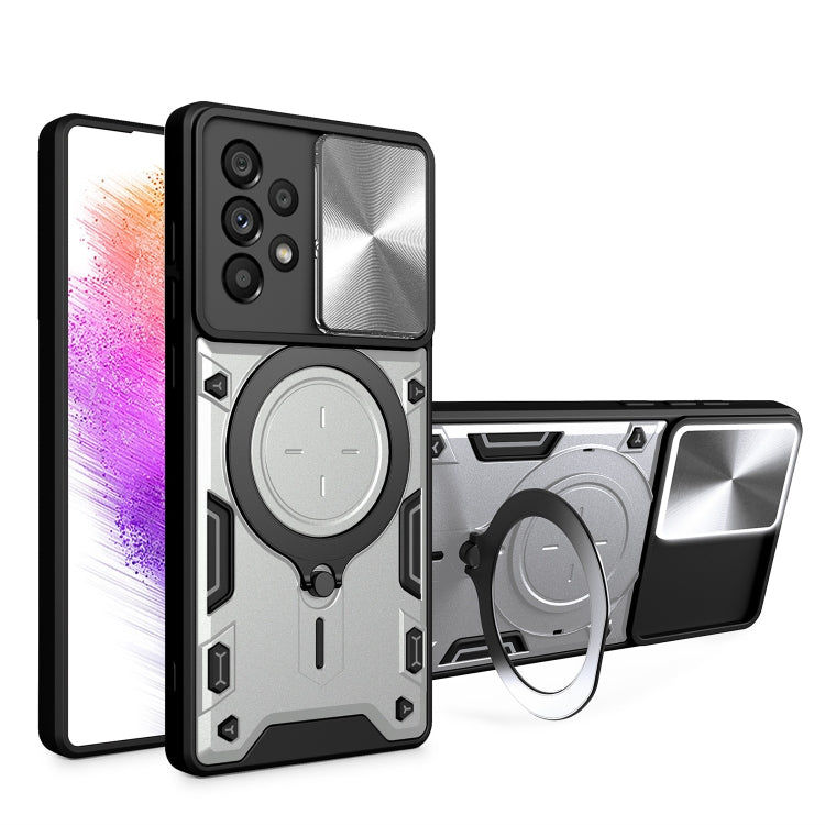CD Texture Sliding Camshield Magnetic Holder Phone Case, For Samsung Galaxy S23+ 5G, For Samsung Galaxy S23 5G, For Samsung Galaxy S20 FE, For Samsung Galaxy A73 5G