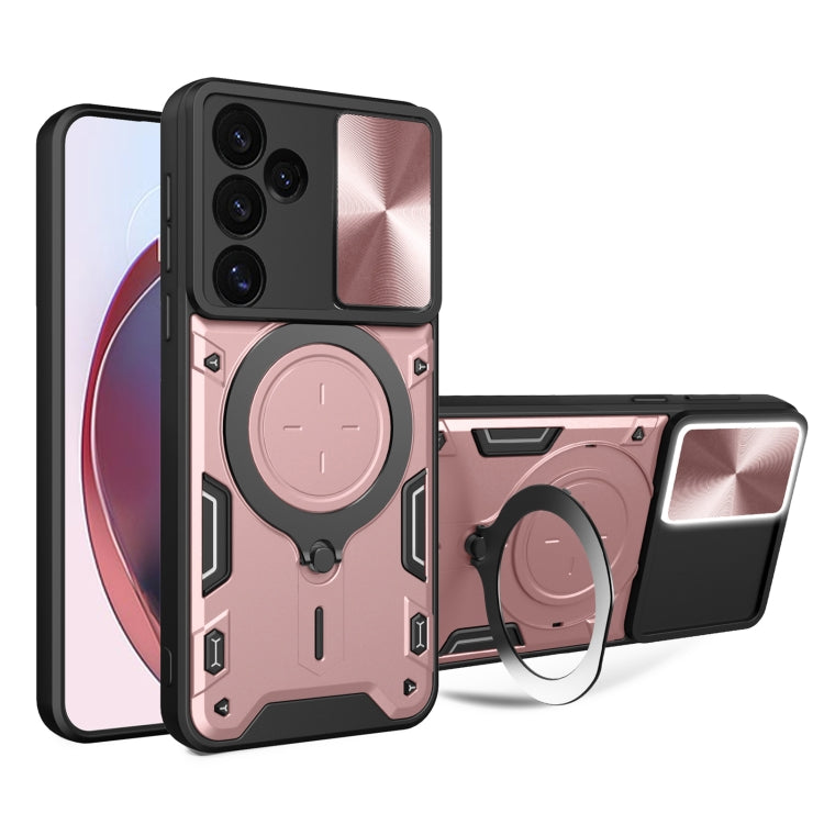 CD Texture Sliding Camshield Magnetic Holder Phone Case, For Samsung Galaxy S24 FE 5G, For Samsung Galaxy S24+ 5G, For Samsung Galaxy S24 5G, For Samsung Galaxy A24 4G