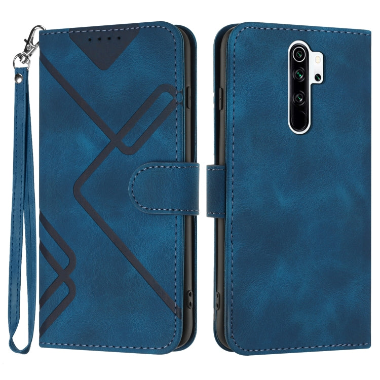 Line Pattern Skin Feel Leather Phone Case