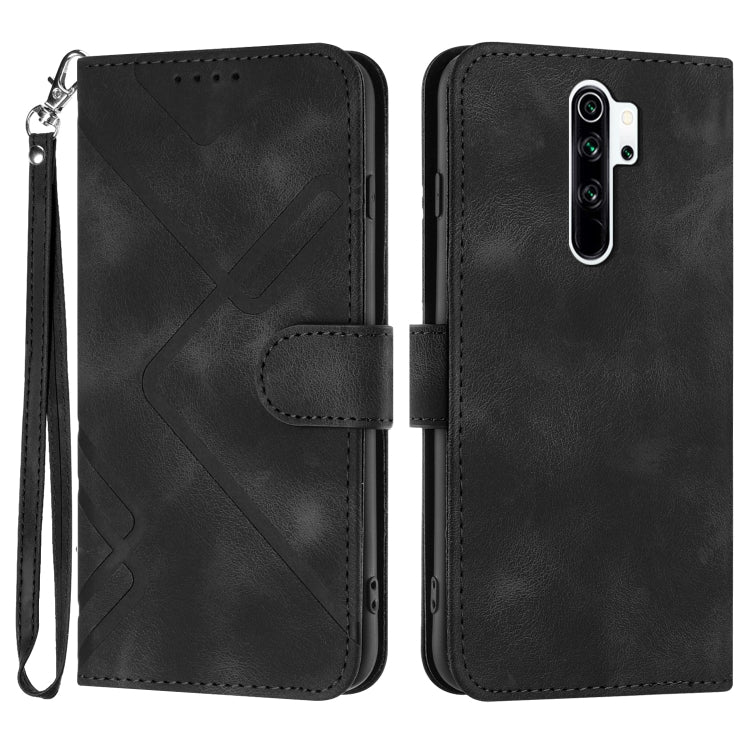 Line Pattern Skin Feel Leather Phone Case