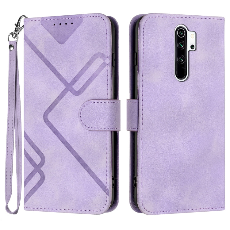 Line Pattern Skin Feel Leather Phone Case