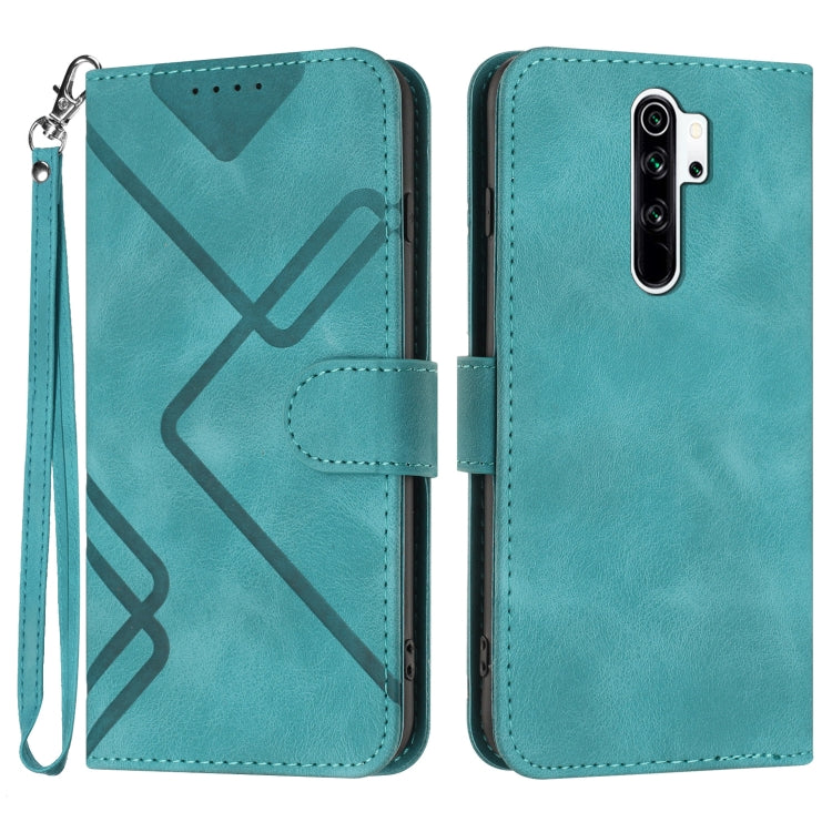 Line Pattern Skin Feel Leather Phone Case