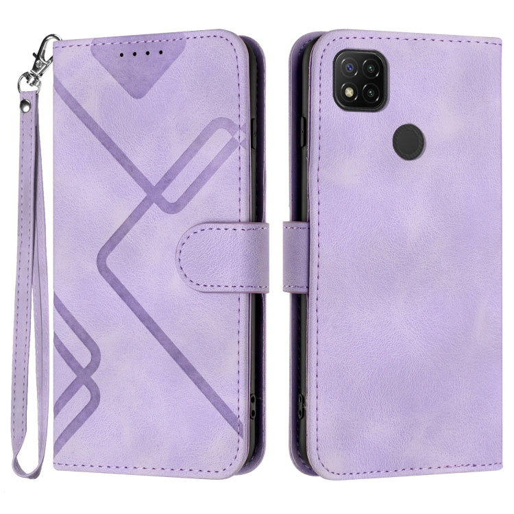 Line Pattern Skin Feel Leather Phone Case