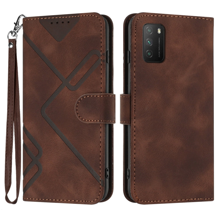 Line Pattern Skin Feel Leather Phone Case, For Xiaomi Poco M3/Redmi 9T, For Xiaomi Mi 11, For Xiaomi Redmi 9C/9C NFC/Poco C3, For Xiaomi Mi 10T Lite 5G