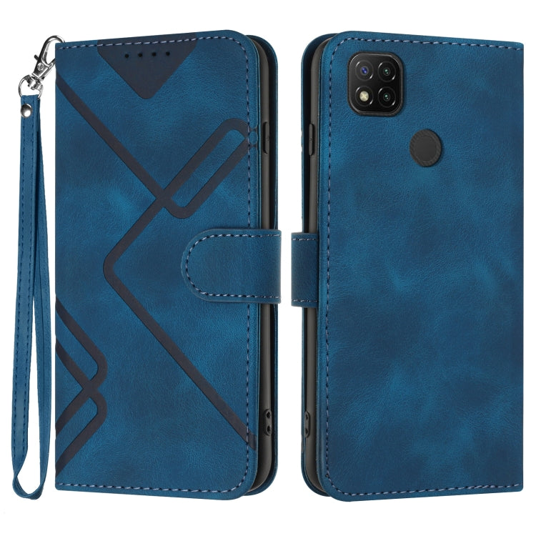 Line Pattern Skin Feel Leather Phone Case