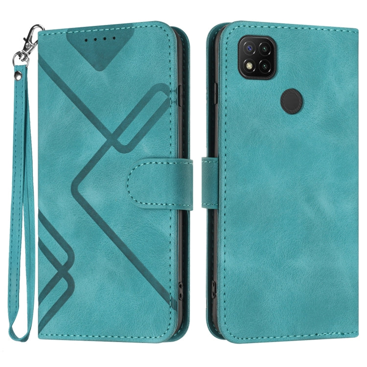 Line Pattern Skin Feel Leather Phone Case