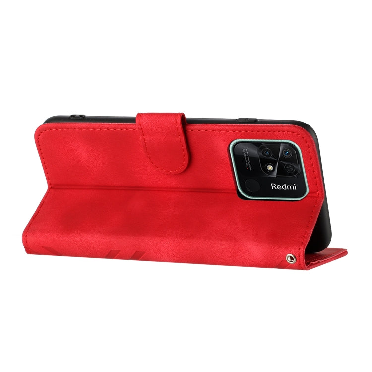 Line Pattern Skin Feel Leather Phone Case