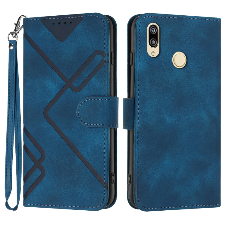 Line Pattern Skin Feel Leather Phone Case