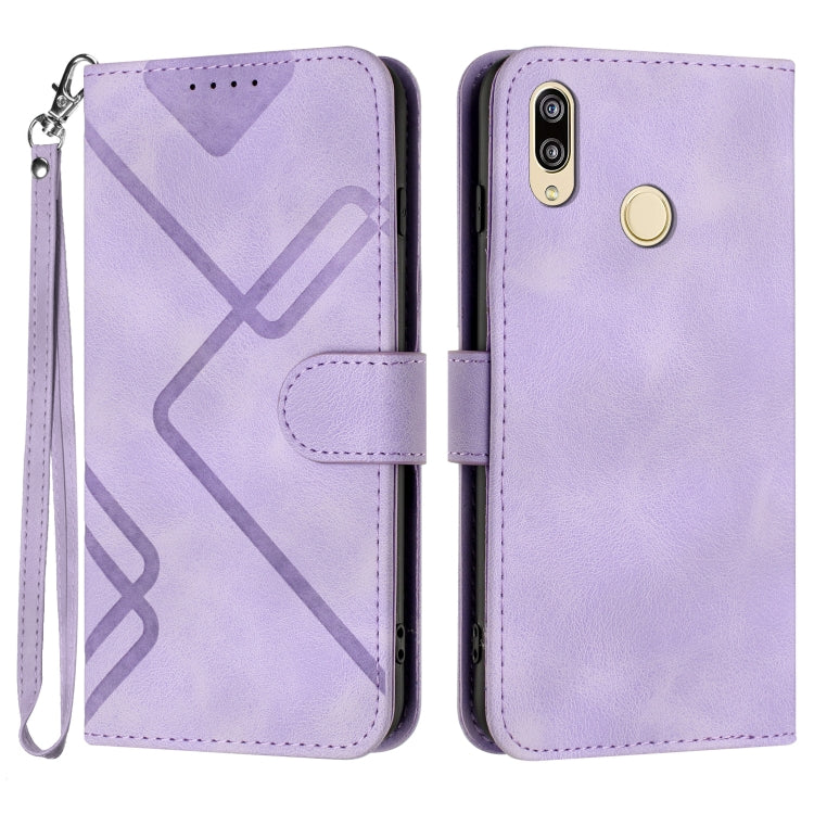 Line Pattern Skin Feel Leather Phone Case