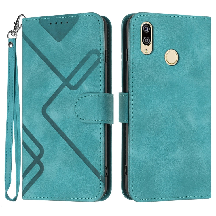 Line Pattern Skin Feel Leather Phone Case