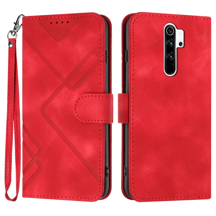 Line Pattern Skin Feel Leather Phone Case