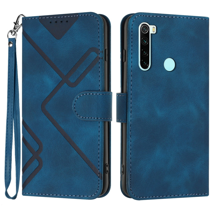 Line Pattern Skin Feel Leather Phone Case