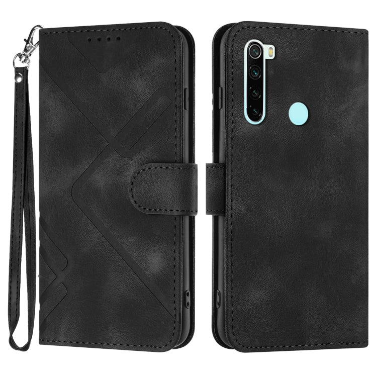 Line Pattern Skin Feel Leather Phone Case