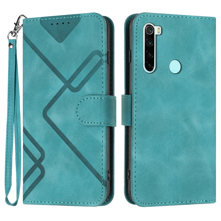 Line Pattern Skin Feel Leather Phone Case