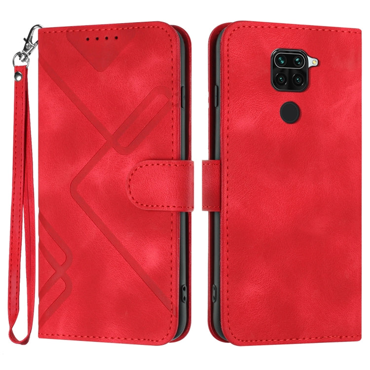 Line Pattern Skin Feel Leather Phone Case