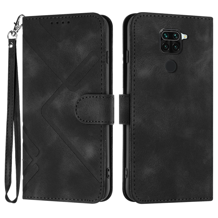 Line Pattern Skin Feel Leather Phone Case
