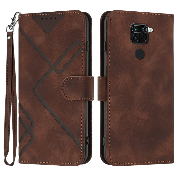 Line Pattern Skin Feel Leather Phone Case