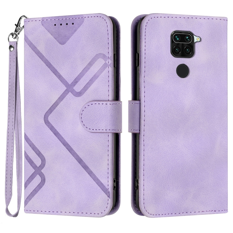 Line Pattern Skin Feel Leather Phone Case